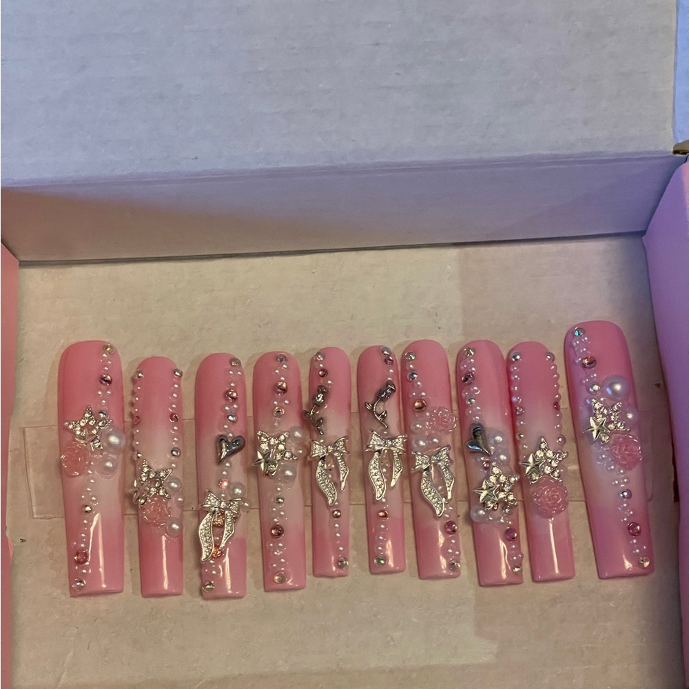 Press on Custom handmade press on acrylic gel, nails - Picture 4 of 10